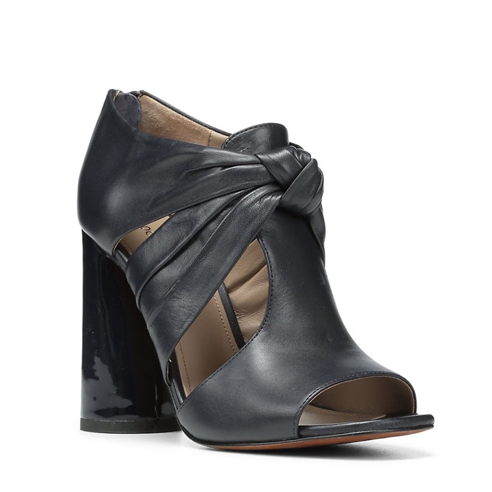 NWT Leather Peep Toe Booties
